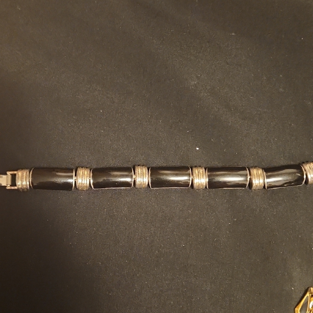 Napier Gold-tone And Black Bracelet + Black And Silver-tone Napier Bracelet - Picture 8 of 10